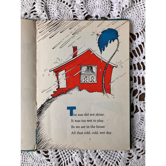 1957 Cat in the Hat Book: Vintage Dr. Seuss Children's Classic - Picture 5 of 8